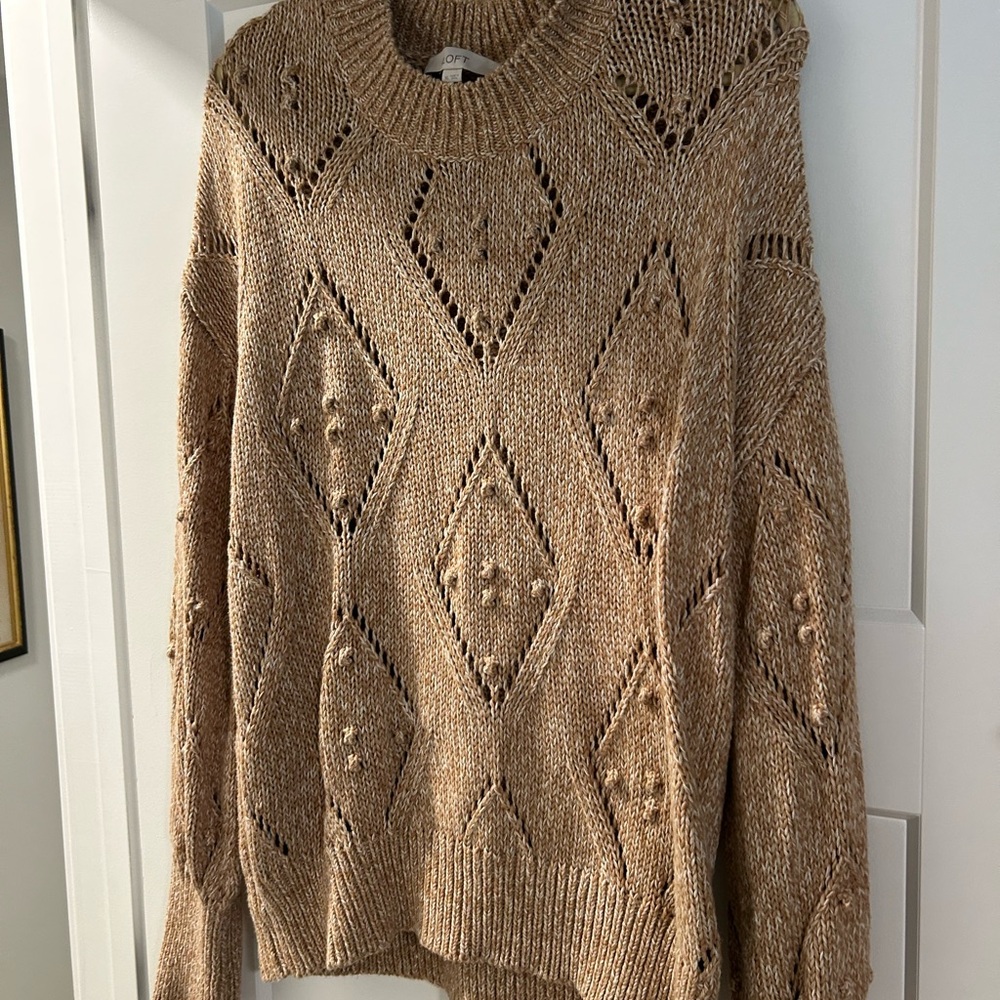 LOFT Textured Brown Sweater